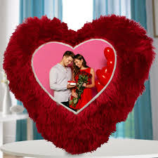 DOUBLE HEART INDIAN FUR PILLOW